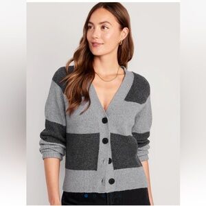 Old Navy Women's Gray and Black Cardigan Sweater size small